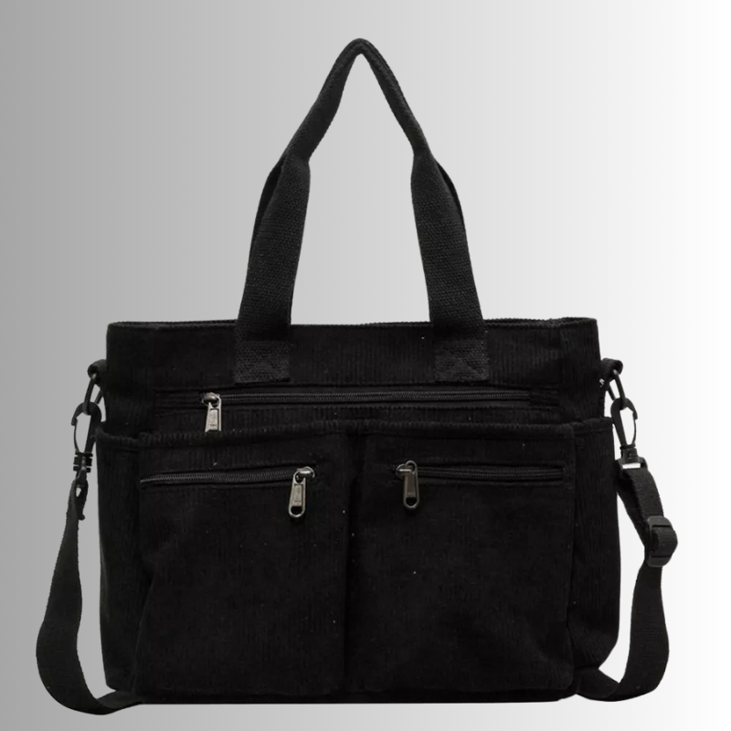 Axelväska dam manchester tote bag med laptopfack och justerbar axelrem