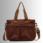 Axelväska dam manchester tote bag med laptopfack och justerbar axelrem