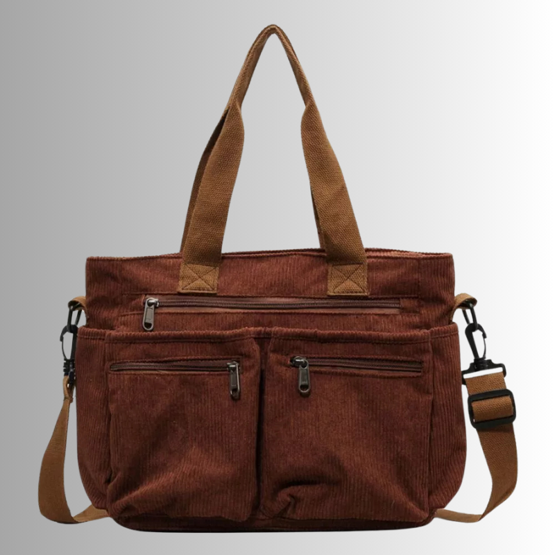 Axelväska dam manchester tote bag med laptopfack och justerbar axelrem