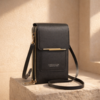 Crossbody väska dam med antistöld och dolda fack, kompakt design