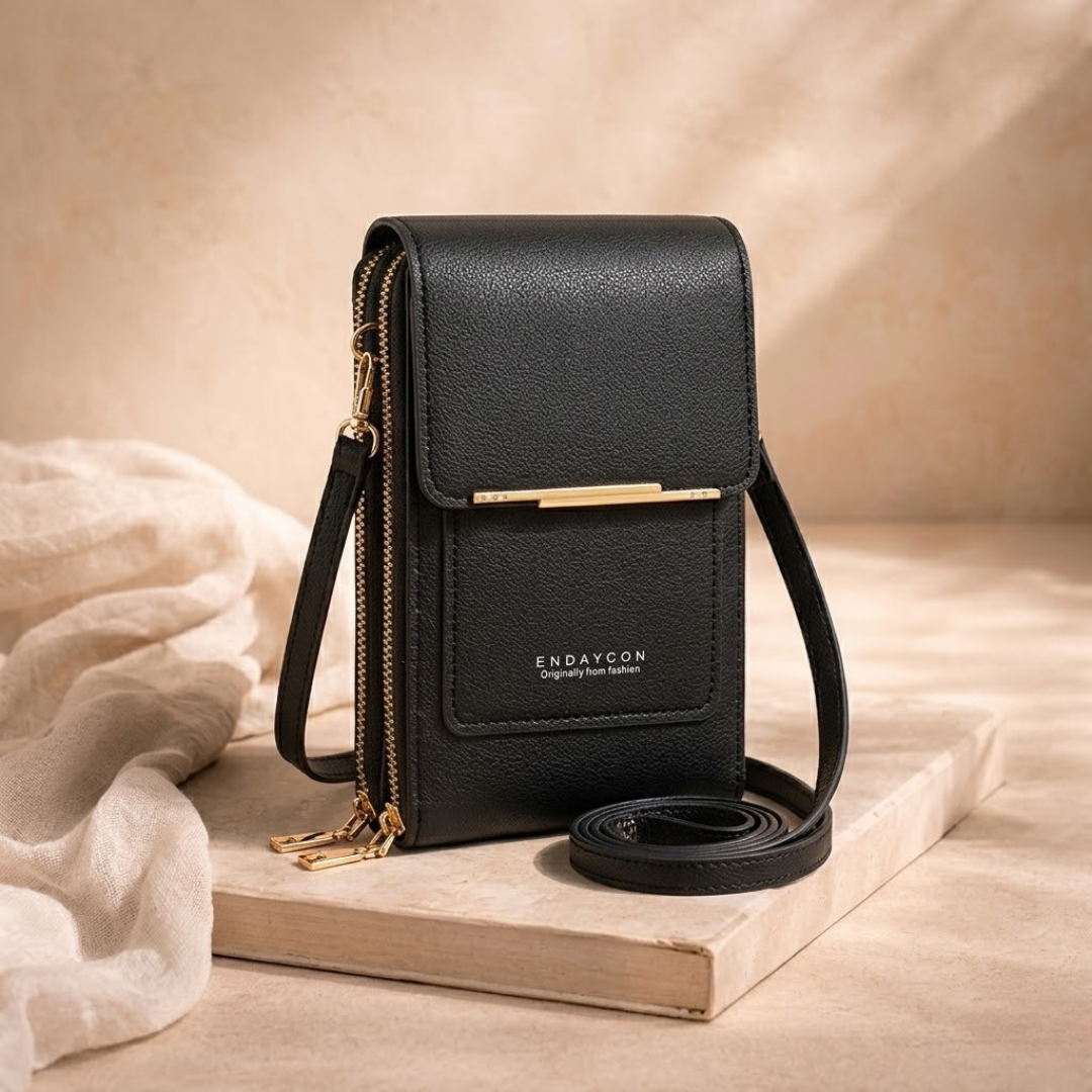 Crossbody väska dam med antistöld och dolda fack, kompakt design