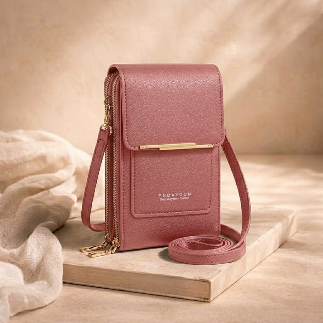 Crossbody väska dam med antistöld och dolda fack, kompakt design