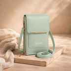Crossbody väska dam med antistöld och dolda fack, kompakt design