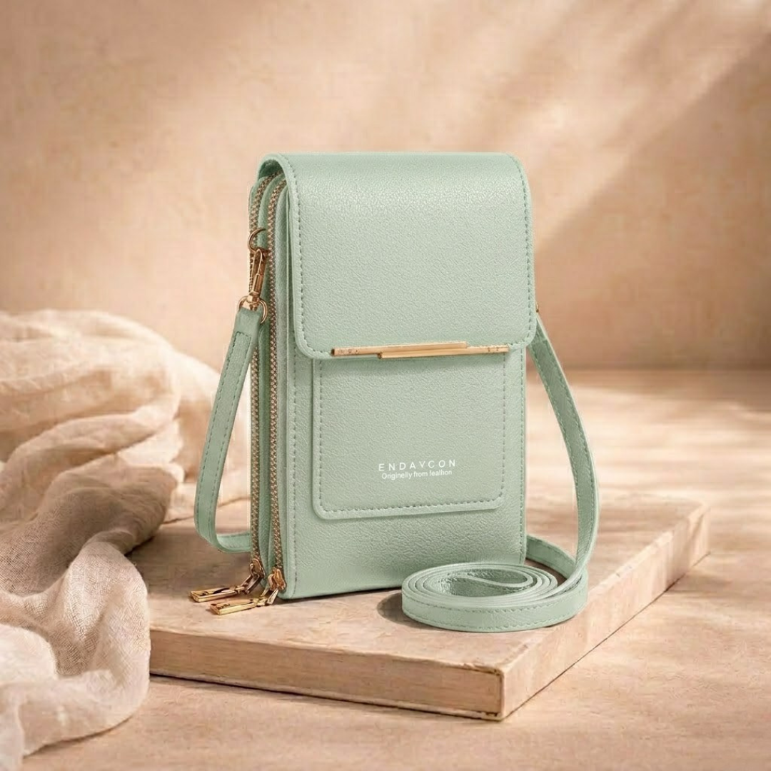 Crossbody väska dam med antistöld och dolda fack, kompakt design