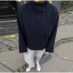 Vinterjacka dam kort dubbelknäppt med stilren design