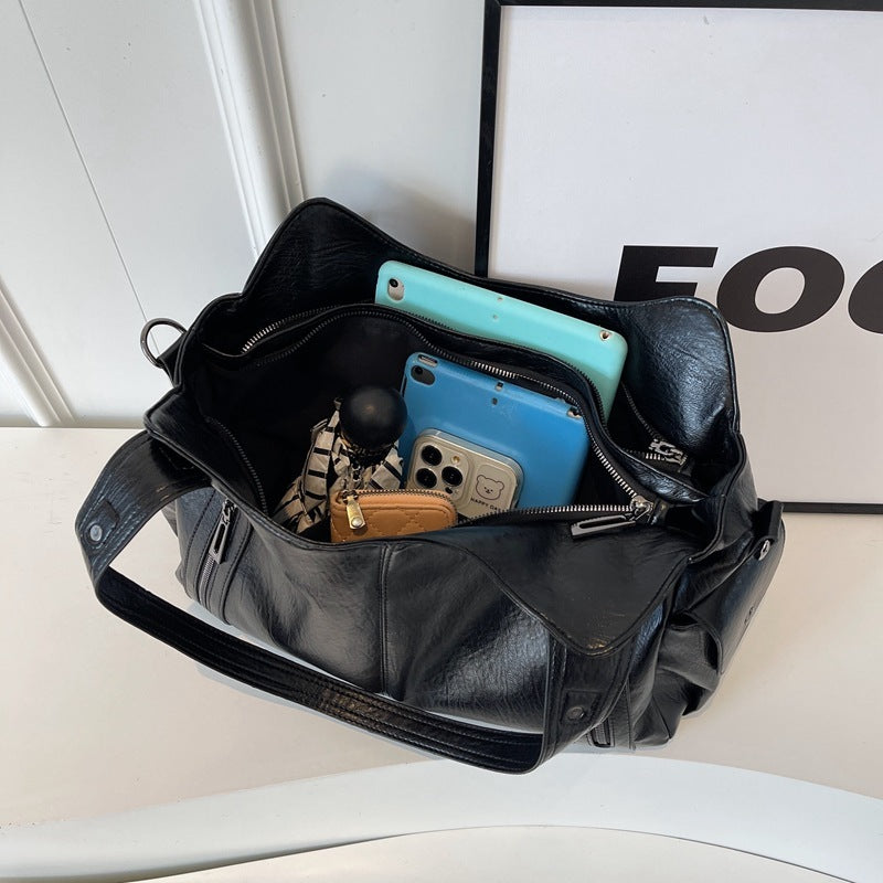 Tote bag dam med retrodesign och dubbla axelremmar
