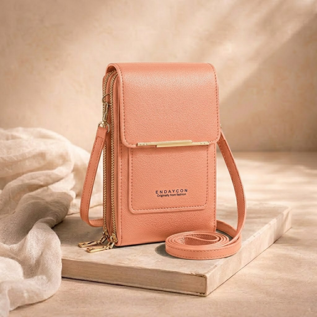Crossbody väska dam med antistöld och dolda fack, kompakt design