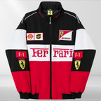 Vintage racingjacka unisex med retro Formel 1 design och bred passform