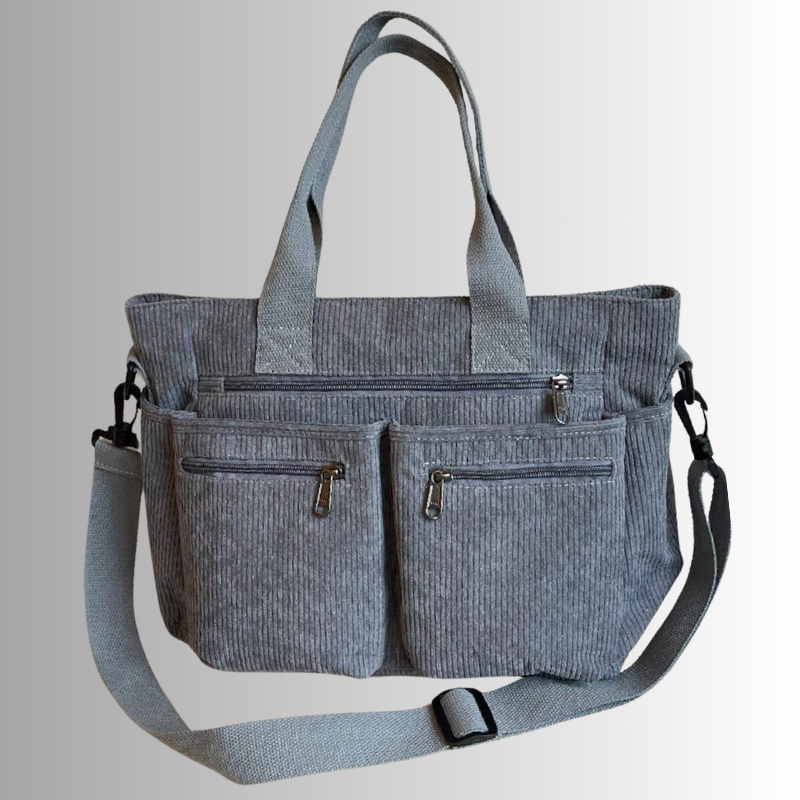 Axelväska dam manchester tote bag med laptopfack och justerbar axelrem