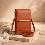 Crossbody väska dam med antistöld och dolda fack, kompakt design