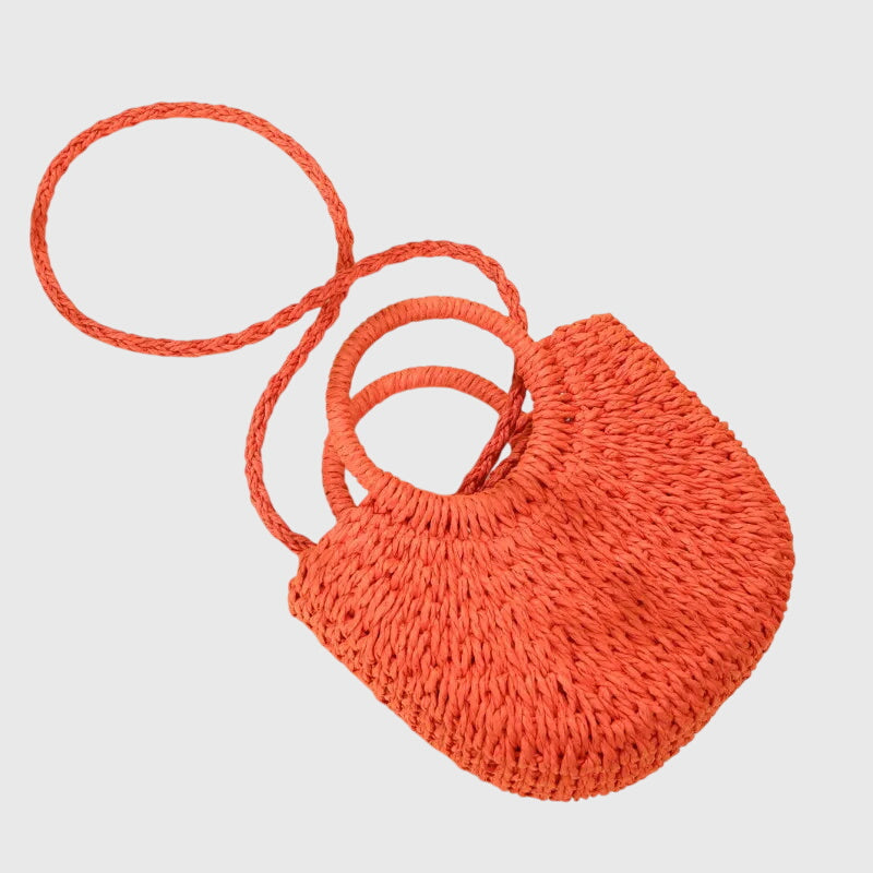 Handväska dam i naturlig stil med rundad silhuett och lätt design