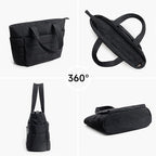 Axelväska dam vadderad med laptopfack, mjuk ultralätt design