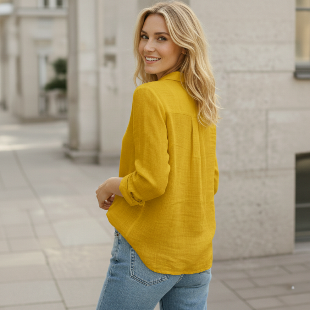 Isabeau Långärmad Bomullsskjorta Dam – Tidlös & Mångsidig