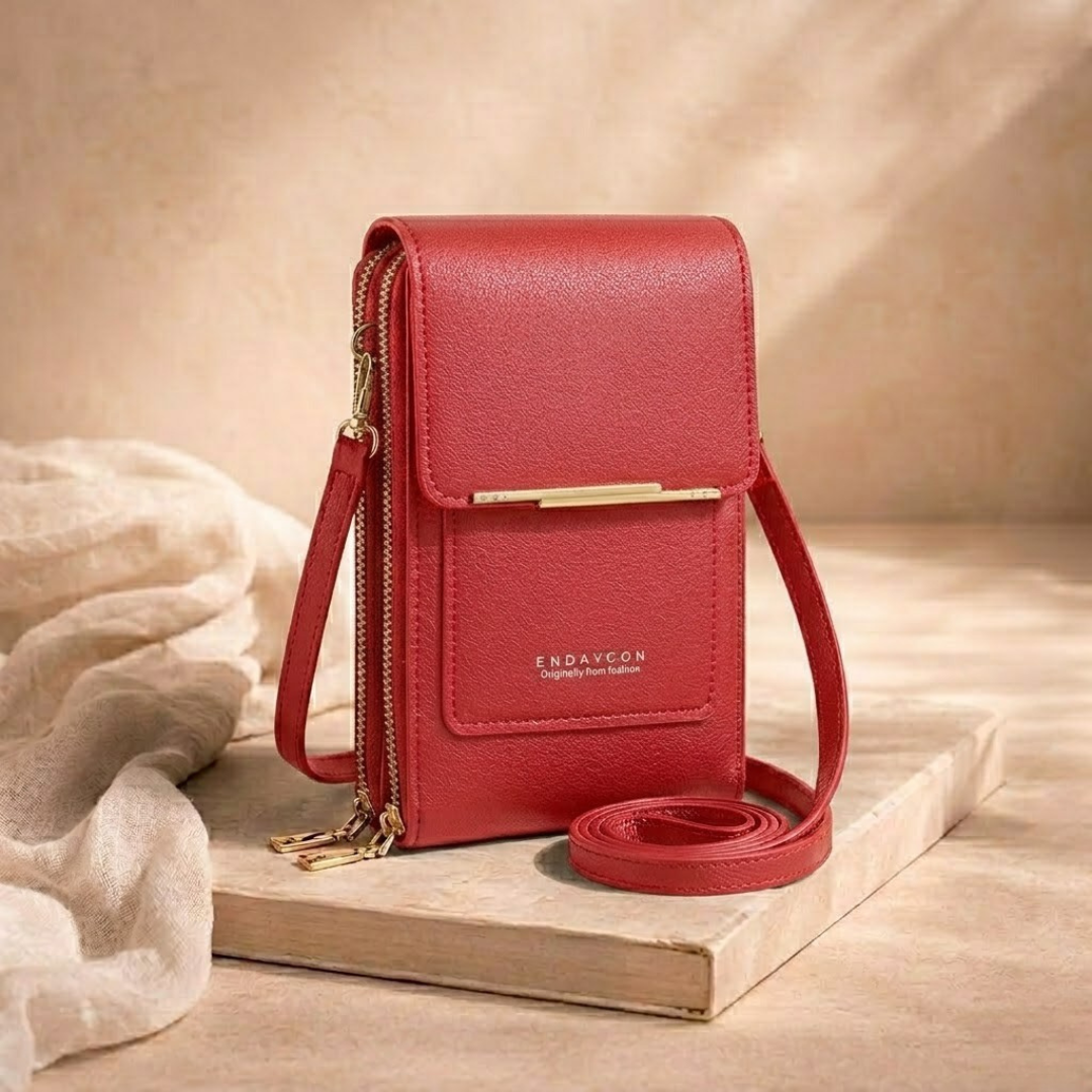 Crossbody väska dam med antistöld och dolda fack, kompakt design