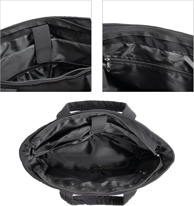 Axelväska dam vadderad med laptopfack, mjuk ultralätt design
