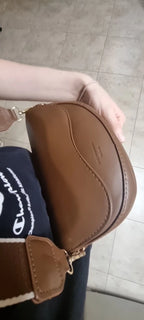 Crossbody väska dam vintage liten sadelväska med bred axelrem