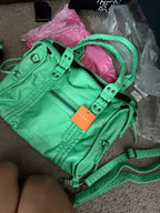 Crossbody väska dam med stor kapacitet, vintage tote och dragkedja med axelrem