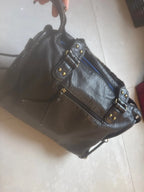 Crossbody väska dam med stor kapacitet, vintage tote och dragkedja med axelrem
