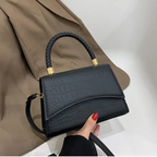 Handväska dam crossbody med överhandtag och lång axelrem