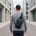 Crossbody väska dam stöldskyddad med kombinationslås och dolda dragkedjor