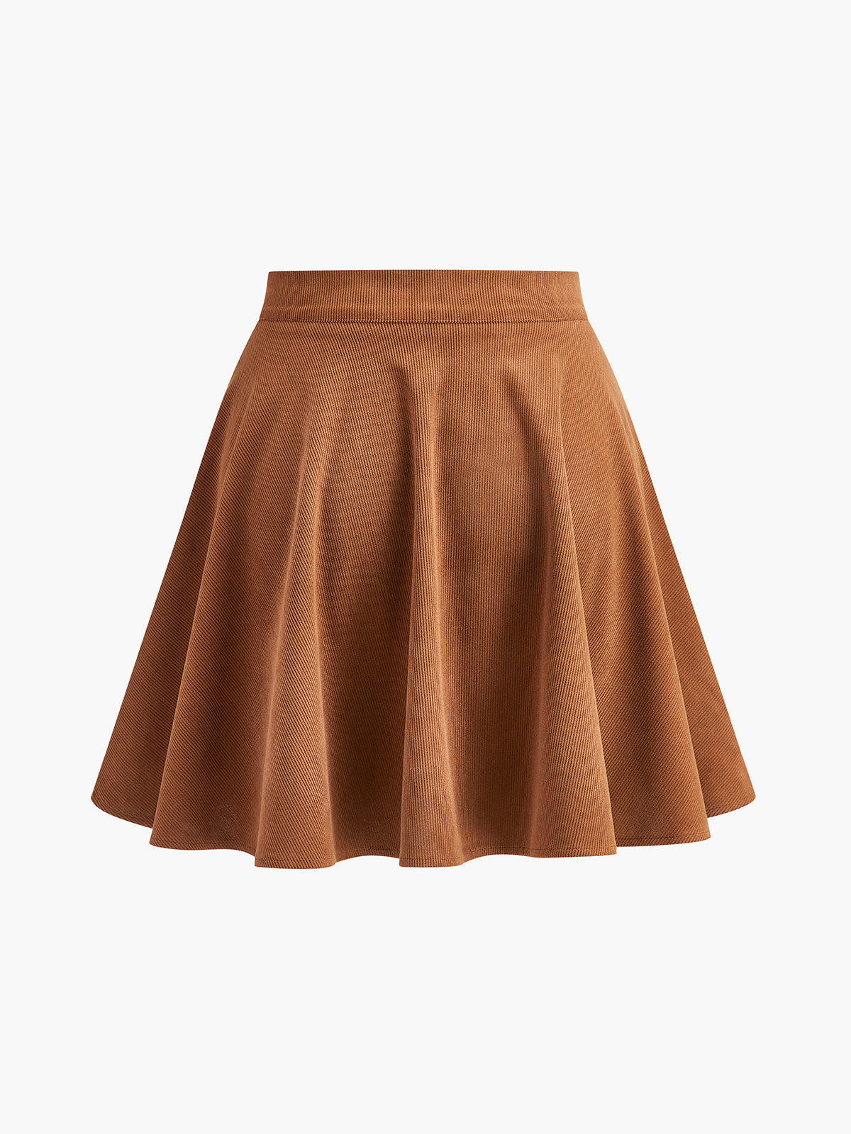 Lina - Utsvängd Corduroy Kjol Dam med Knappar