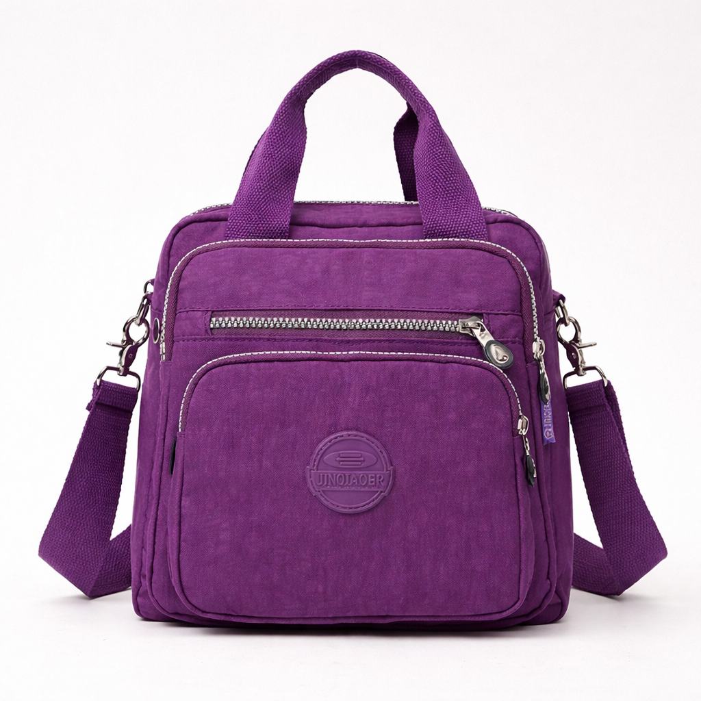 Multifunktionell rymlig 3-i-1 vattentät nylon axelväska