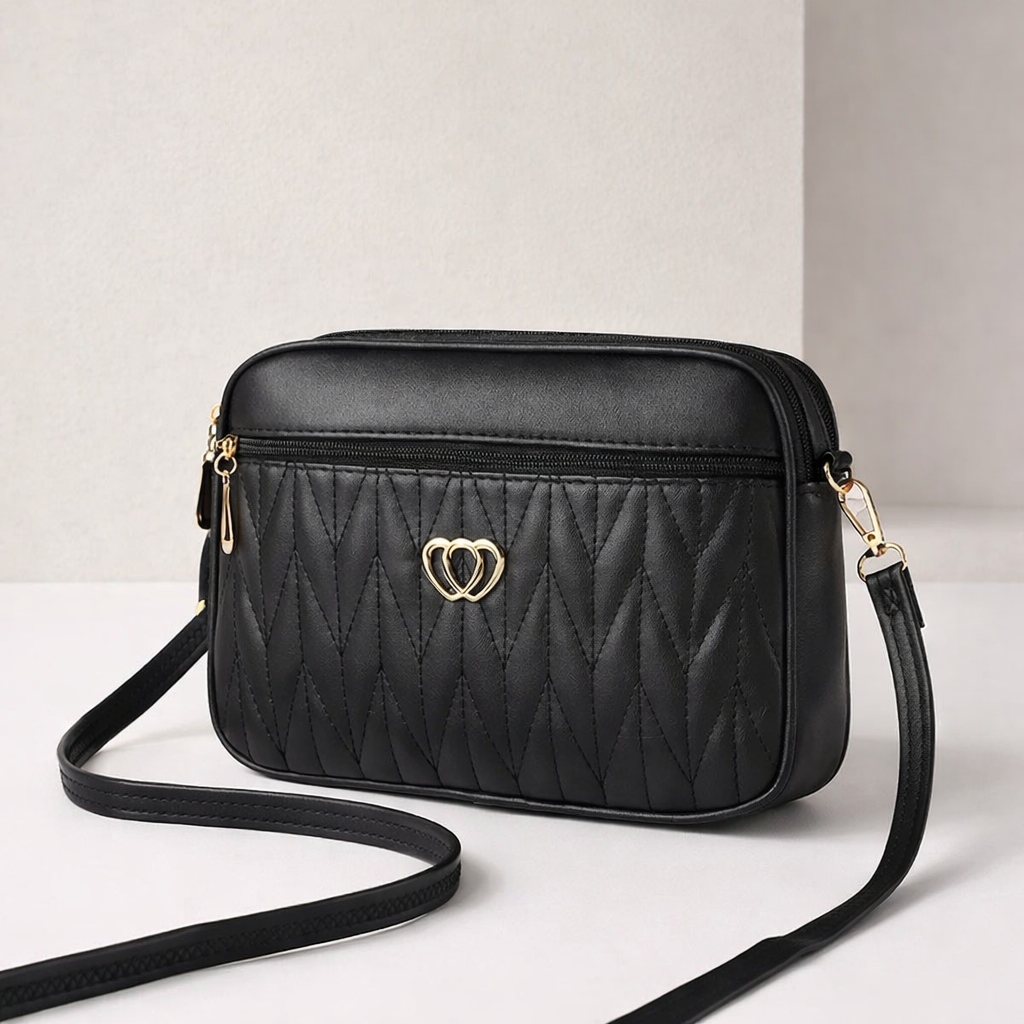 Stilren Rymlig Axelväska i Läderlook för Vardag & Resa