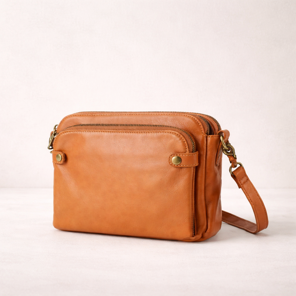 Ysabel - Elegant Läder Crossbodyväska med Justerbar Rem