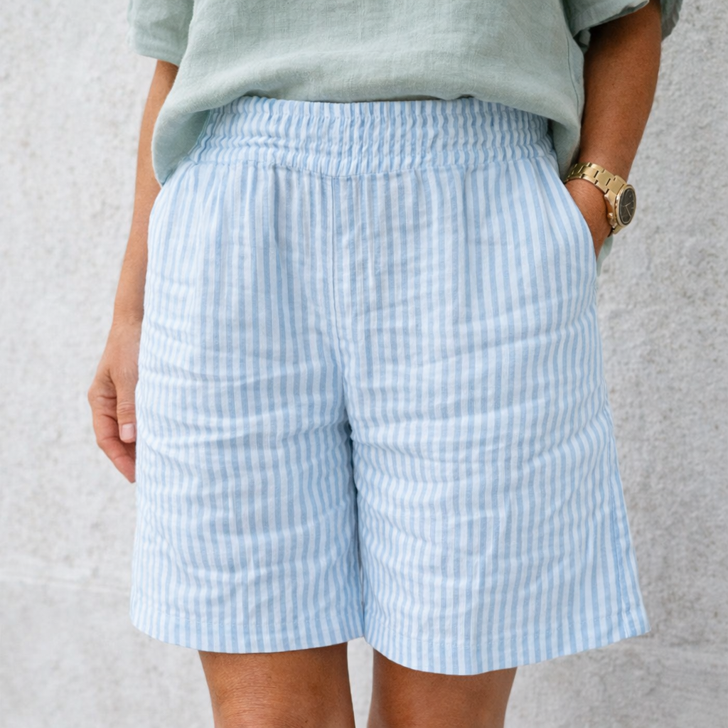 Culotte Shorts Dam – Randiga Sommarshorts med Resår