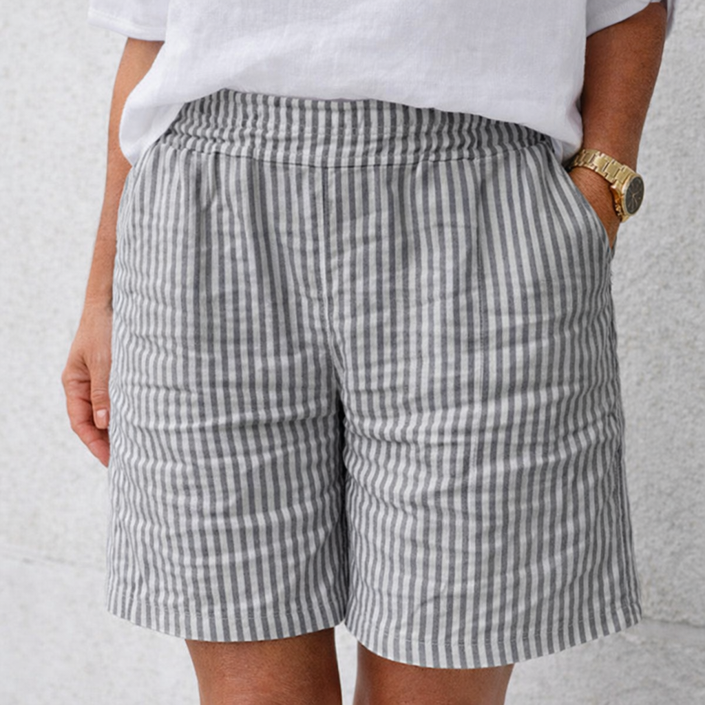 Culotte Shorts Dam – Randiga Sommarshorts med Resår
