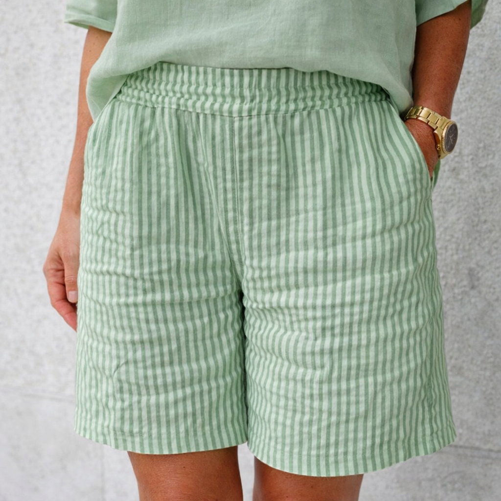 Culotte Shorts Dam – Randiga Sommarshorts med Resår