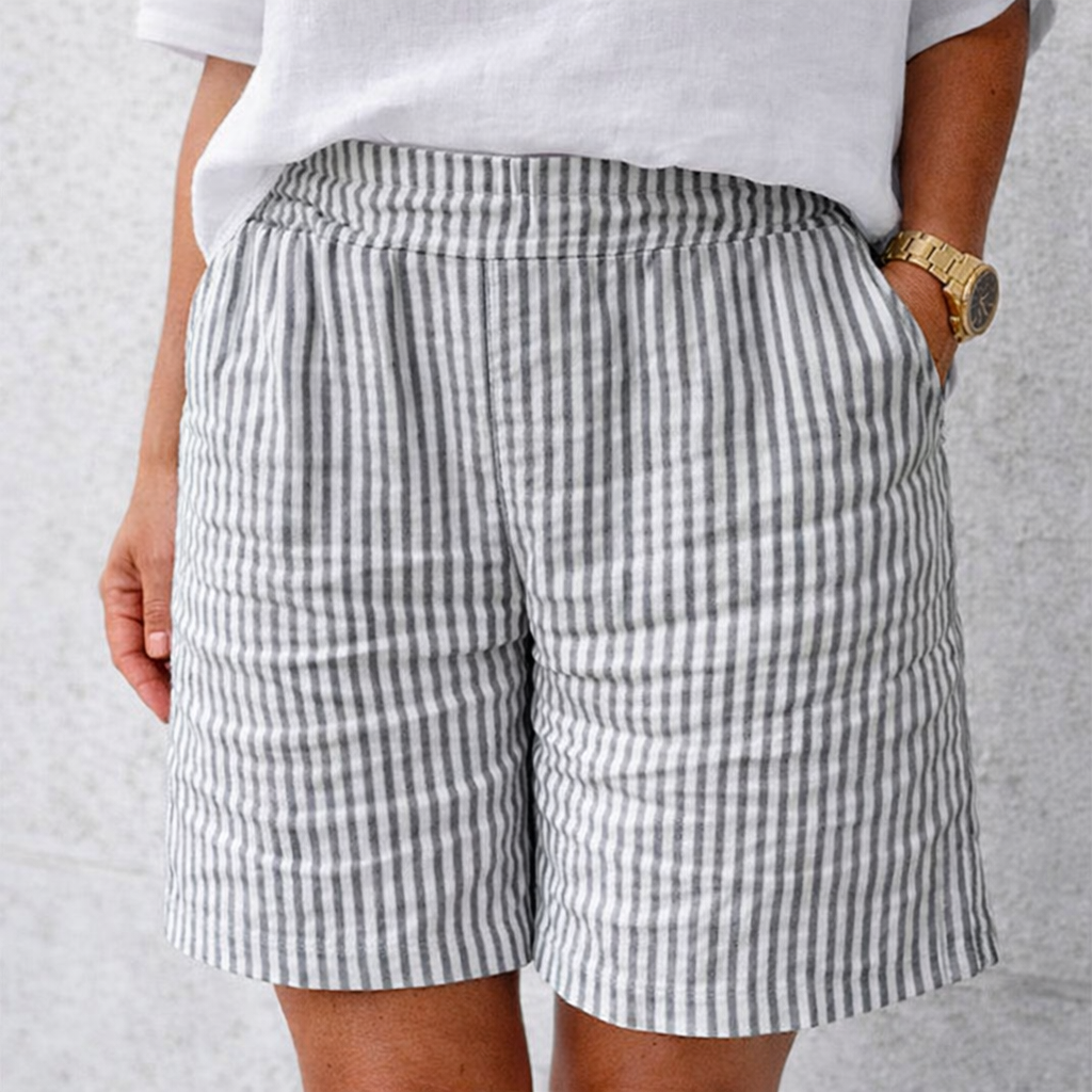 Culotte Shorts Dam – Randiga Sommarshorts med Resår