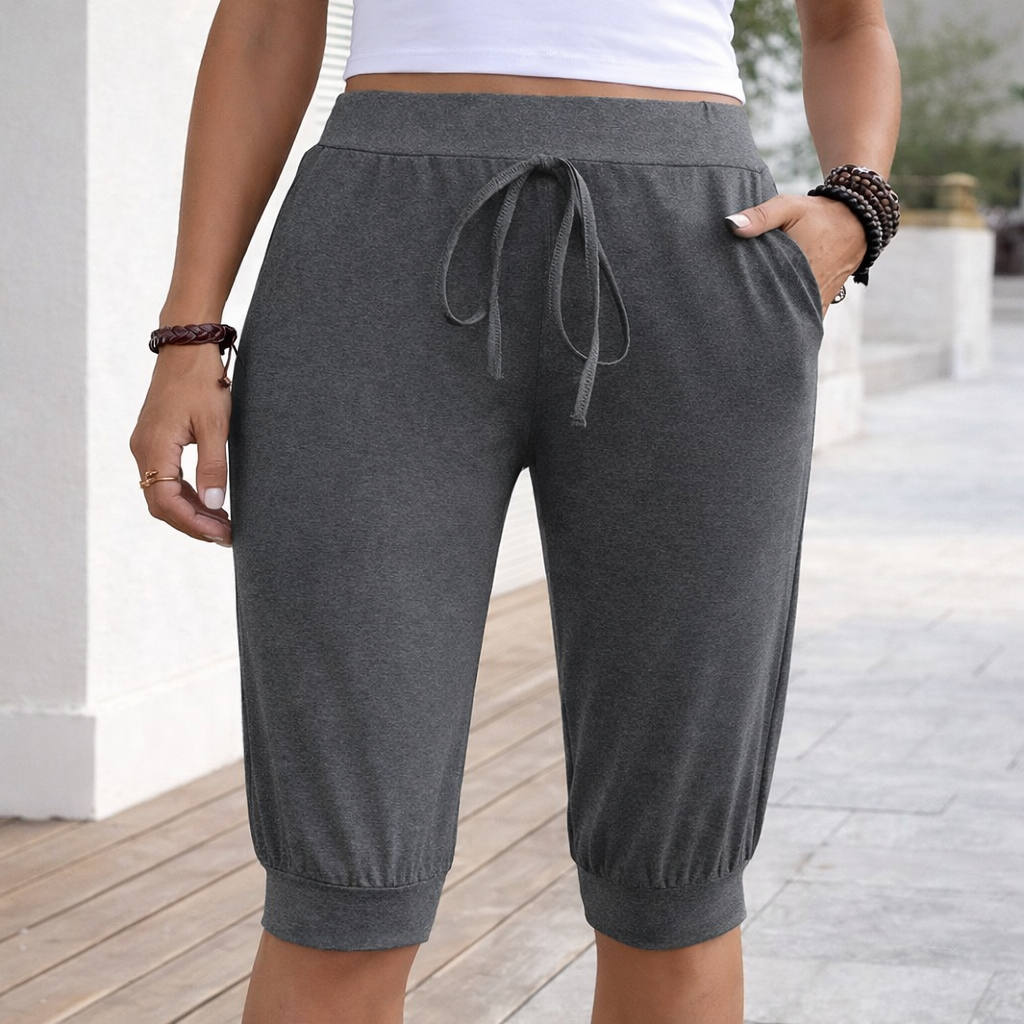 Bekväma Jerseyshorts för Dam med Elastisk Midja