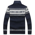 Jultröja herr stickad med Fair Isle-mönster och hög hals