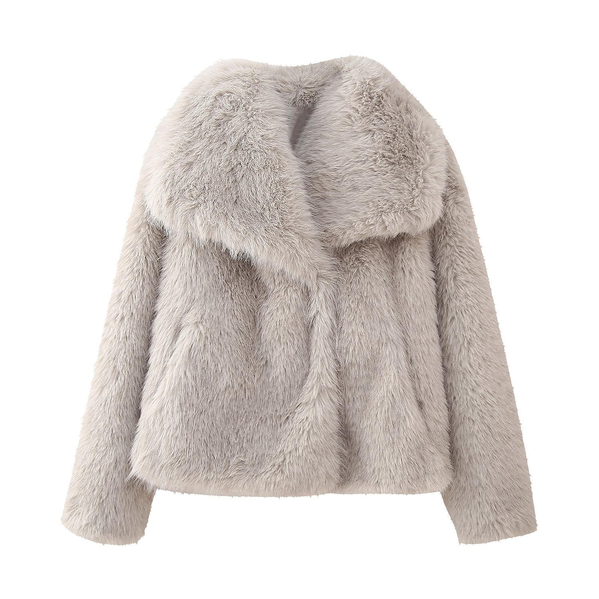 Teddyjacka dam varm vinterjacka i mjuk teddystil