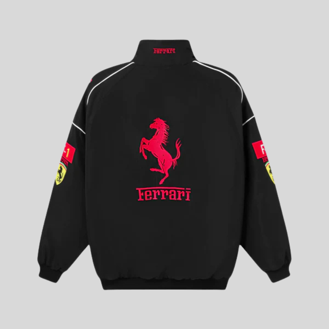 Vintage racingjacka unisex med retro Formel 1 design och bred passform