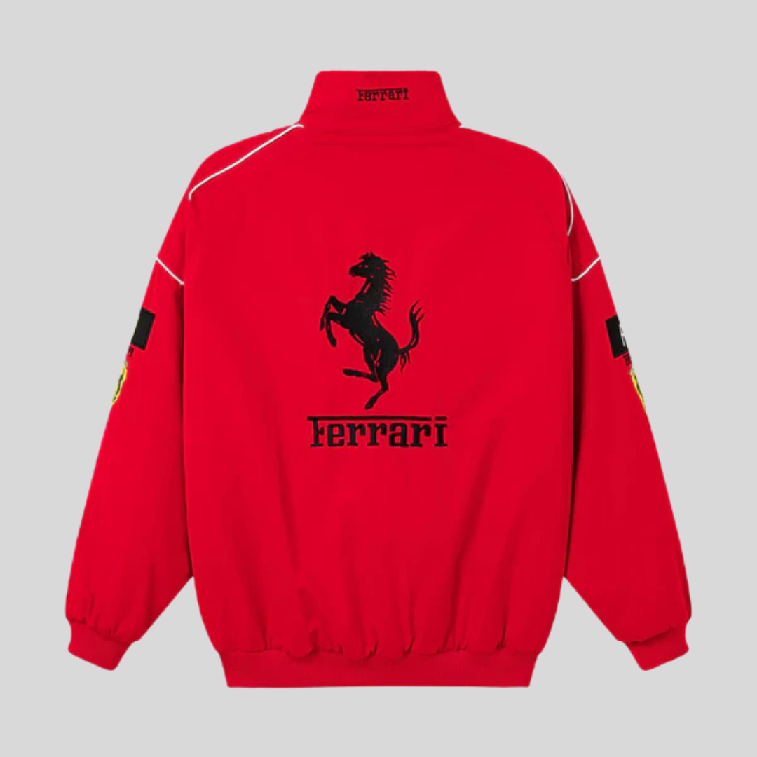 Vintage racingjacka unisex med retro Formel 1 design och bred passform