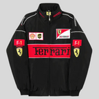 Vintage racingjacka unisex med retro Formel 1 design och bred passform