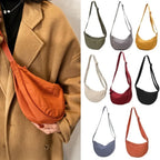 Crossbody väska dam hobo med stor kapacitet i mjukt tyg