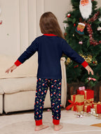 Julpyjamas familj matchande 2 delat set med jultryck