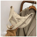 Crossbody väska dam hobo med stor kapacitet i mjukt tyg