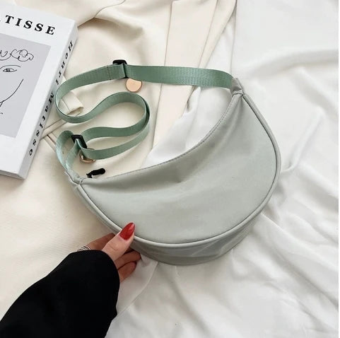 Crossbody väska dam hobo med stor kapacitet i mjukt tyg