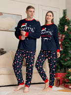 Julpyjamas familj matchande 2 delat set med jultryck