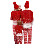 Julpyjamas dam med renmotiv, lös passform och vinterdesign