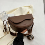 Crossbody väska dam vintage liten sadelväska med bred axelrem