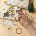 Julkalender smycken med kedjor, armband, örhängen och ringar