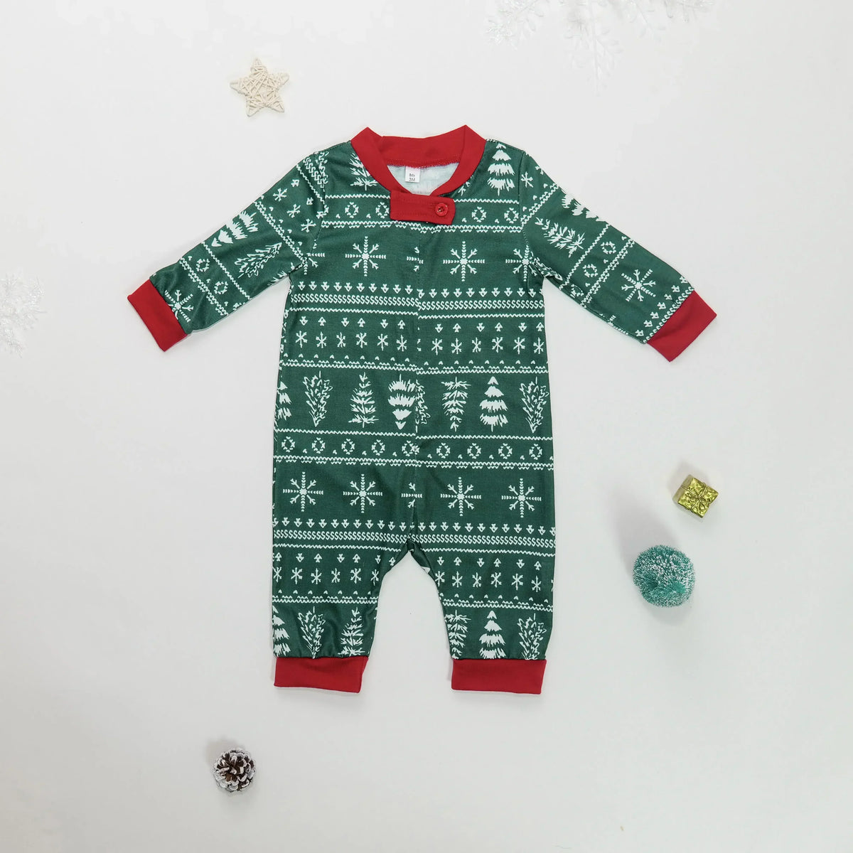 Julpyjamas dam 2 delat set med julmönster loungewear