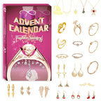 Julkalender smycken med 24 dagar, ringar, halsband och örhängen