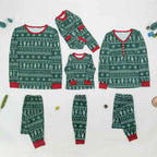 Julpyjamas dam 2 delat set med julmönster loungewear