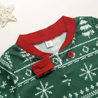 Julpyjamas dam 2 delat set med julmönster loungewear